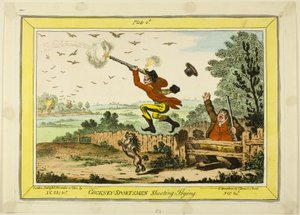 Střelba sportovců Cockney Flying od James Gillray