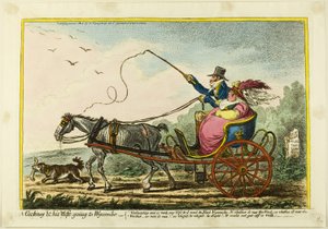 Cockney a jeho žena jedou do Wycombe od James Gillray