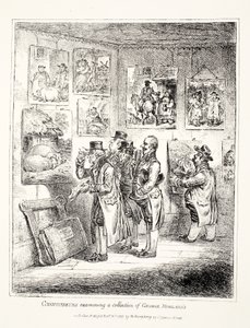 Znalci zkoumající sbírku George Morlanda, 1807 od James Gillray