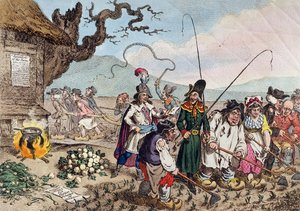Důsledky úspěšné francouzské invaze aneb Učíme anglické republikány pracovat od James Gillray