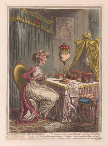 Contemplations upon a Coronet, pub. 1807 (ručně kolorovaná rytina)