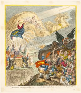 Učedníci chytání za plášť od James Gillray