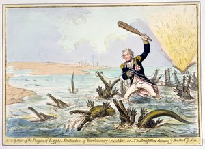 Extirpation of the Plagues of Egypt, publikovala Hannah Humphrey v roce 1798 (lept a rytina s wc na papíře)