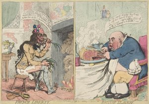 Francouzská svoboda. Britské otroctví, 21. prosince 1792, 21. prosince 1792. od James Gillray