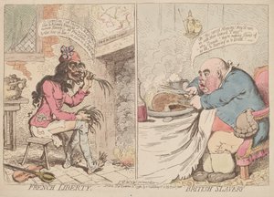 Francouzská svoboda a britské otroctví od James Gillray