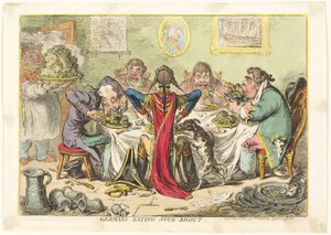 Němci jedí Sour-Krout od James Gillray