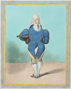 H.R.H. princ z Walesu (1762-1830) vydal Hannah Humphrey v roce 1802 (ručně kolorovaný lept)