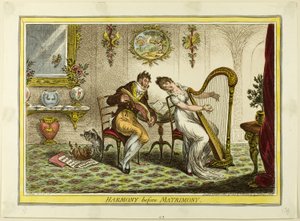 Harmonie před manželstvím od James Gillray