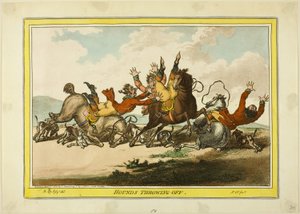 Házení ohařů od James Gillray