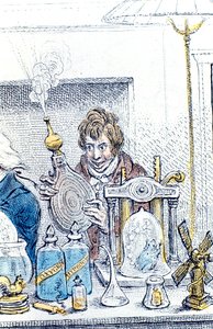 Humphry Davy , britský chemik a vynálezce, 1802 od James Gillray