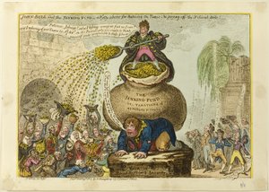 John Bull a fond Sinking-Fund od James Gillray