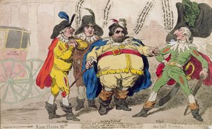 King Henry IV: The Last Scene, vydal S.W. Fores v roce 1788 (ručně kolorovaný lept)