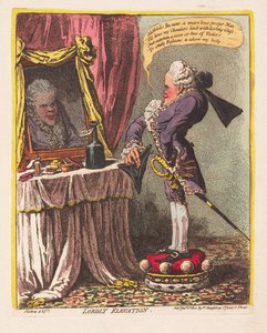 Panská elevace, hospoda. 1802 (ručně kolorovaná rytina)