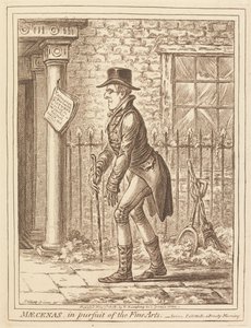 Maecenas, zastánce výtvarného umění od James Gillray