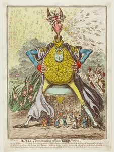 Midas, Přeměna všeho na papír od James Gillray