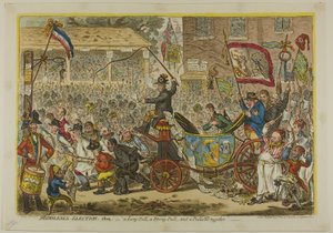 Volby v Middlesexu od James Gillray