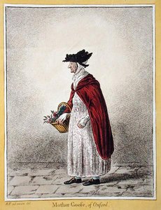 Paní Rebecca Howse, známá jako „Matka Husa z Oxfordu“, publikovala Hannah Humphrey v roce 1807 (ručně kolorovaný lept) od James Gillray