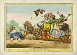 Jedna z výhod nízkého vozu od James Gillray