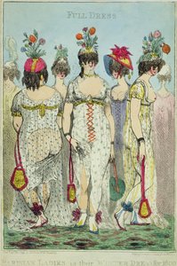 Pařížské dámy v zimních šatech na rok 1800 od James Gillray