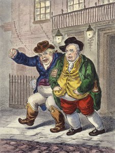 Pilíře Ústavy: Tři hodiny a zamračené ráno, 1809 od James Gillray