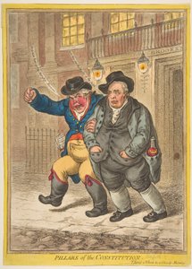Pilíře ústavy, 1. února 1809. od James Gillray