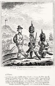 Talíř 2, ze Života Williama Cobbetta, kterou napsal sám, hospoda. od H. Humphreyho, 1809 od James Gillray