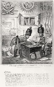 Deska 4, ze Života Williama Cobbetta, kterou napsal sám, hospoda. od H. Humphreyho, 1809 od James Gillray
