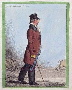 Portrét Charlese Howarda, vévody z Norfolku (1746-1815), vydaný Hannah Humphrey v roce 1800 (ručně kolorovaný lept)