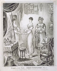 Progress of the Toilet, or Dress Completed, publikovala Hannah Humphrey v roce 1810
