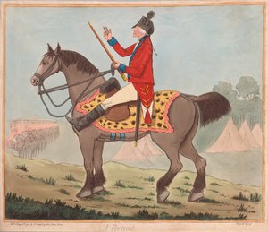 Sir David Dundas (1735 - 1820) - Portrét, hospoda. 1796 (ručně kolorovaná rytina)