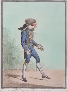 „So Skiffy-Skipt-on, s jeho zvyklou grácií“, kterou vydala Hannah Humphrey v roce 1800 (ručně kolorovaný lept)