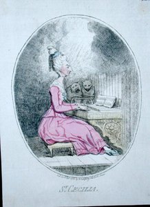 St. Cecilia, vydala Hannah Humphrey v roce 1782 (ručně kolorovaný lept) od James Gillray