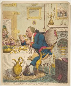 Temperance Enjoying a Frugal Meal, 28. července 1792. od James Gillray