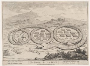 The American Rattle Snake, 12. dubna 1782., 12. dubna 1782. od James Gillray.
