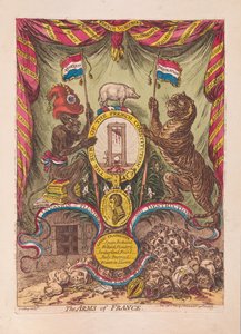 The Arms of France, hospoda. 1805 (ručně kolorovaná rytina) od James Gillray