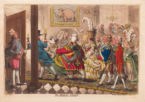 Svatební noc, hospoda. 1797 (ručně kolorovaná rytina)