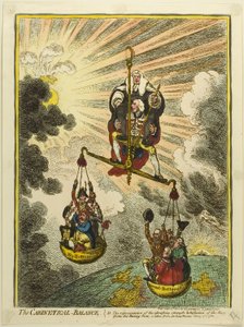 Kabinetní rovnováha od James Gillray