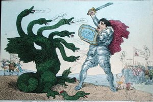 The Champion of the People, vydal William Humphrey (ručně kolorovaný lept) od James Gillray