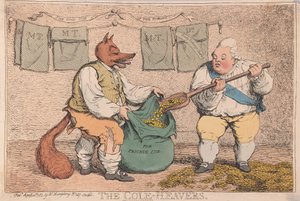 The Cole-Heavers, hospoda. 1783 (ručně kolorovaná rytina) od James Gillray