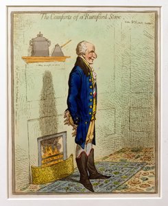 The Comforts of a Rumford sporák, hospoda. od Hannah Humphrey, 1800 (lept a wc)