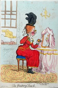 The Finishing Touch, vydala Hannah Humphrey v roce 1791 (ručně kolorovaný lept) od James Gillray
