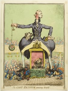 Obr Factotum se baví od James Gillray
