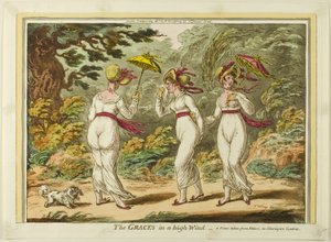 Milosti v silném větru od James Gillray
