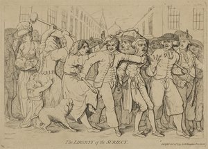 The Liberty of the Subject, publikovaná 15. října 1779 od James Gillray