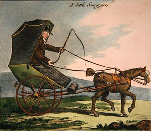 The Little Snuggerer (barevná rytina) od James Gillray