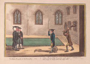 The Rakes Progress na univerzitě. č. 3, hospoda. 1806 (ručně kolorovaná rytina)