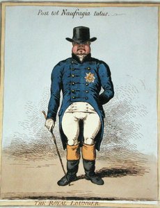 Královské lehátko (ručně kolorovaný lept) od James Gillray