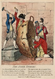 The State Tinkers, vydal W. Humphrey, 10. února 1780 (ručně kolorovaná rytina)