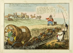 Stát Waggoner a John Bull od James Gillray