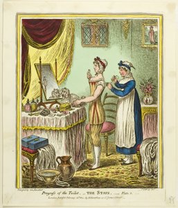 The Stays, první deska z knihy Progress of the Toilet od James Gillray